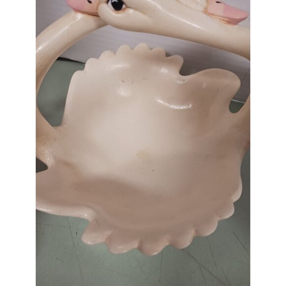 Porcelain Double Swan Trinket Dish Jewelry Holder - Picture 5 of 9